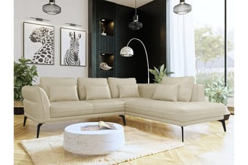 Graystone 4-sits Hörnbäddsoffa beige - Møbler - Sofaer - Sofa med sjeselong - 4 seters sofa med divan