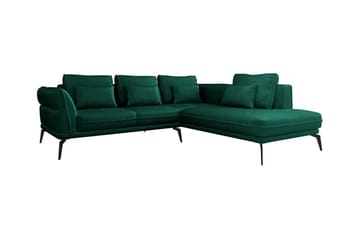 Graystone 4-sits Hörnbäddsoffa Dark green - Møbler - Sofaer - Sofa med sjeselong - 4 seters sofa med divan