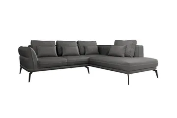 Graystone 4-sits Hörnbäddsoffa Dark grey - Møbler - Sofaer - Sofa med sjeselong - 4 seters sofa med divan