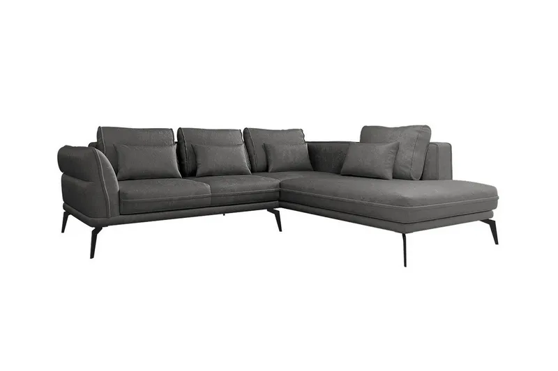 Graystone 4-sits Hörnbäddsoffa Dark grey, undefined