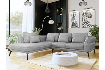 Graystone 4-sits Hörnbäddsoffa Ljusgrå - Møbler - Sofaer - Sofa med sjeselong - 4 seters sofa med divan
