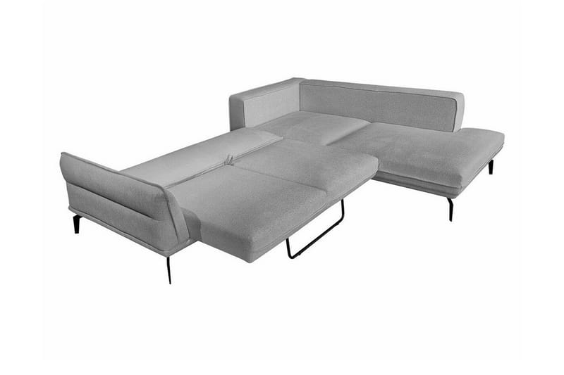 Graystone 4-sits Hörnbäddsoffa NO_BRAND Ljusgrå - Møbler - Sofaer - Sofa med sjeselong - 4 seters sofa med divan
