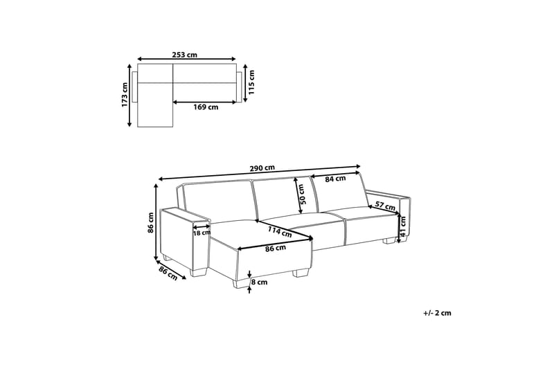 Halsnead Hjørnesovesofa Høyre - Grå - Møbler - Sofaer - Sovesofaer