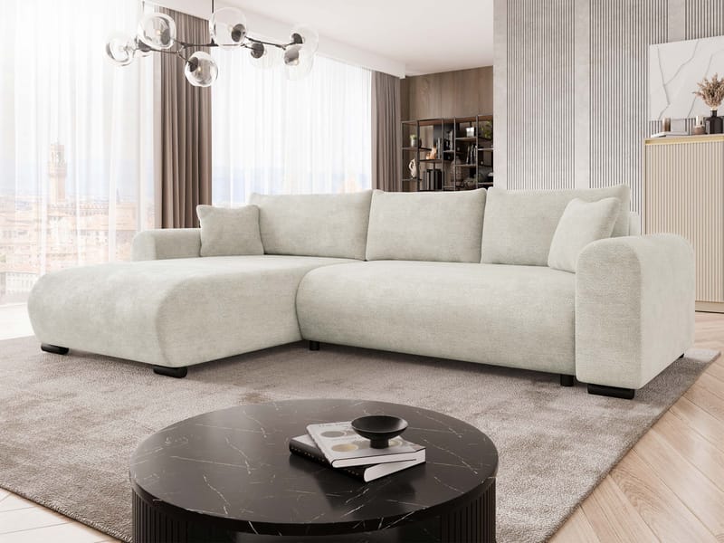 Handda 3-seters sovesofa med divan - beige - Møbler - Sofaer - Sovesofaer