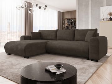 Handda 3-seters sovesofa med divan - brun - Møbler - Sofaer - Sovesofaer