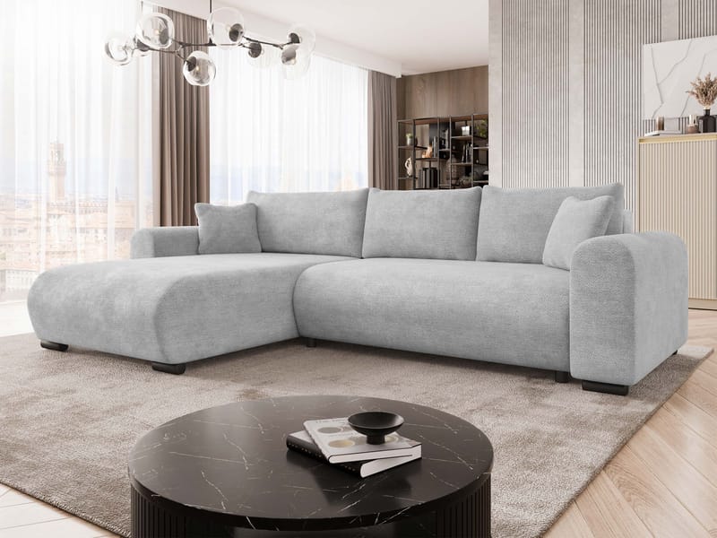 Handda 3-seters sovesofa med divan - grå - M øbler - Sofaer - Sovesofaer