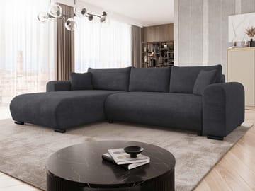 Handda 3-seters sovesofa med divan - svart - Møbler - Sofaer - Sovesofaer