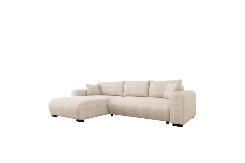 Handda 3-seters Venstrevendt Sovesofa med Sjeselong i Stoff, Beige