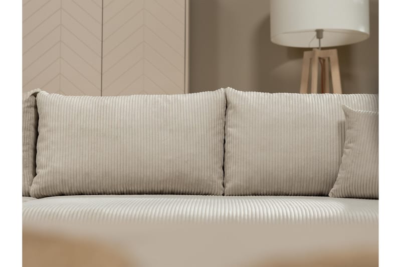 Handda Sovesofa Med 3-Seters Divan - Beige - Møbler - Sofaer - Sovesofaer