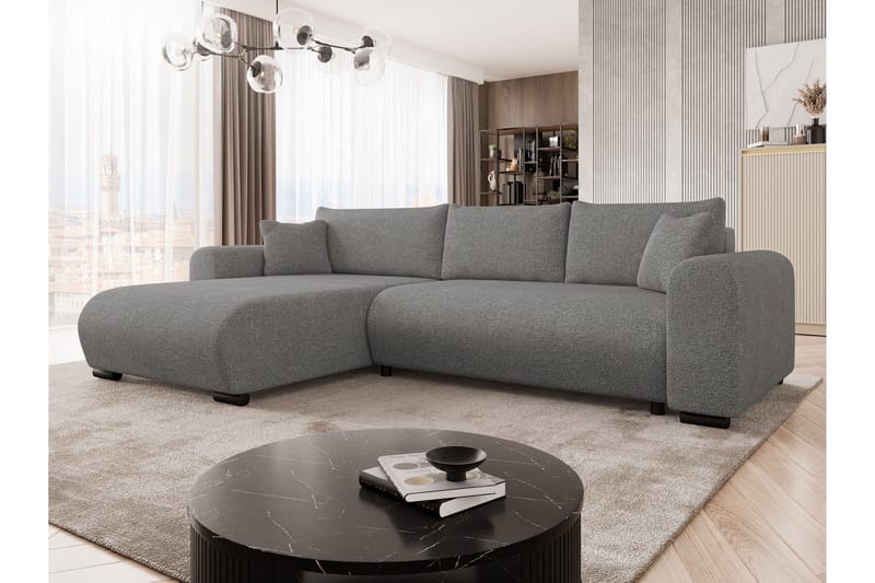 Handda Sovesofa med Sjeselong 3-seter - Grå - Møbler - Sofaer - Sovesofaer