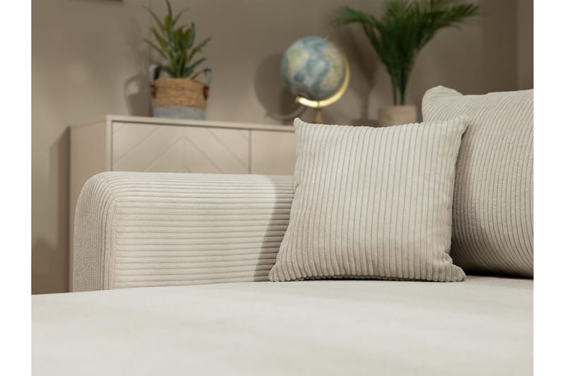 Handda Sovesofa med Sjeselong 3-seter i Bouclé - Beige - Møbler - Sofaer - Sovesofaer