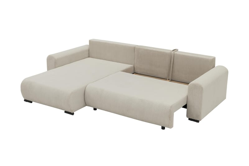 Handda Sovesofa med Sjeselong 3-seter i Bouclé - Beige - Møbler - Sofaer - Sovesofaer