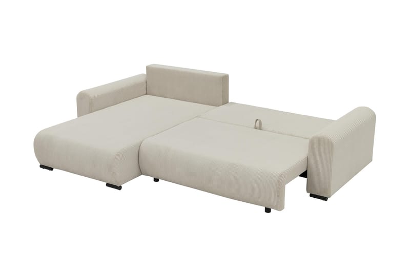 Handda Sovesofa med Sjeselong 3-seter i Bouclé - Beige - Møbler - Sofaer - Sovesofaer
