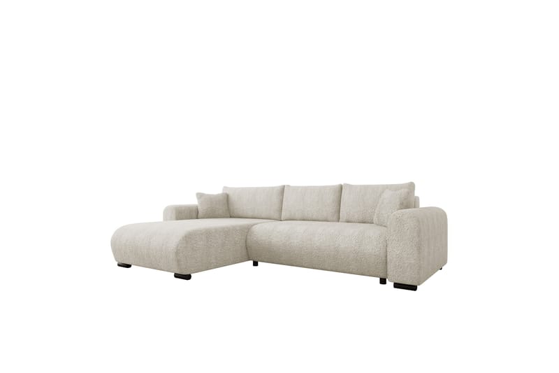 Handda Sovesofa med Sjeselong 3-seter i Bouclé - Beige - Møbler - Sofaer - Sovesofaer