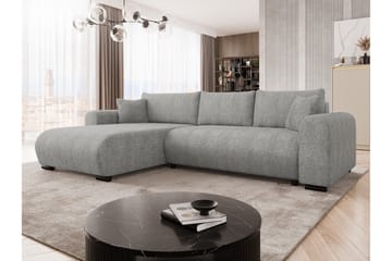 Handda Sovesofa med Sjeselong 3-seter i Bouclé - Grå - Møbler - Sofaer - Sovesofaer