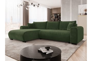 Handda Sovesofa med Sjeselong 3-seter i Chenille - Grønn - Møbler - Sofaer - Sovesofaer