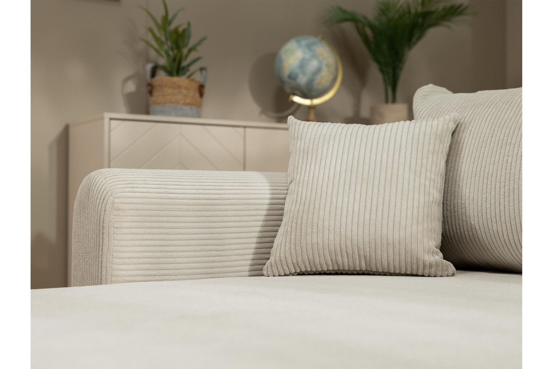 Handda Sovesofa med Sjeselong 3-seter i Manchester - Beige - Møbler - Sofaer - Sovesofaer