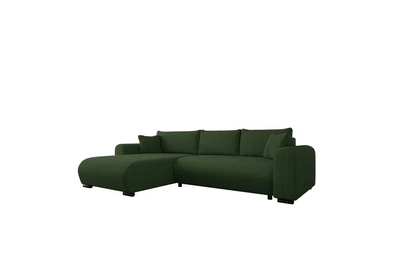 Handda Sovesofa med Sjeselong 3-seter i Manchester - Grønn - Møbler - Sofaer - Sovesofaer