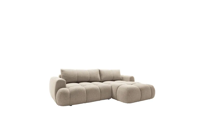Handu Sovesofa med Sjeselong 3-seter i Bouclé, Beige