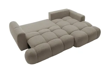 Handu Sovesofa med Sjeselong 3-seter i Bouclé - Mørkegrå - Møbler - Sofaer - Sovesofaer