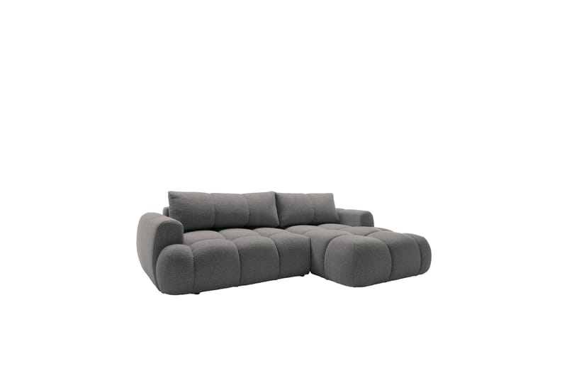 Handu Sovesofa med Sjeselong 3-seter i Bouclé - Mørkegrå - Møbler - Sofaer - Sovesofaer