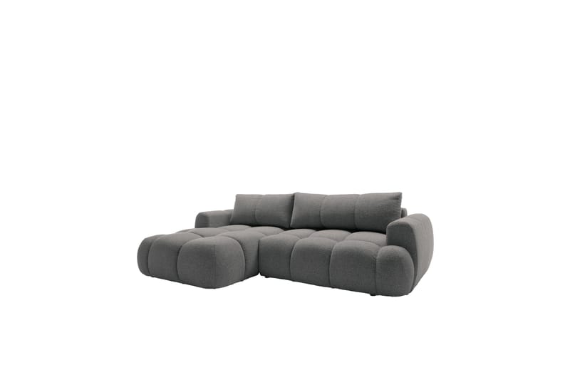 Handu Sovesofa med Sjeselong 3-seter i Bouclé - Mørkegrå - Møbler - Sofaer - Sovesofaer