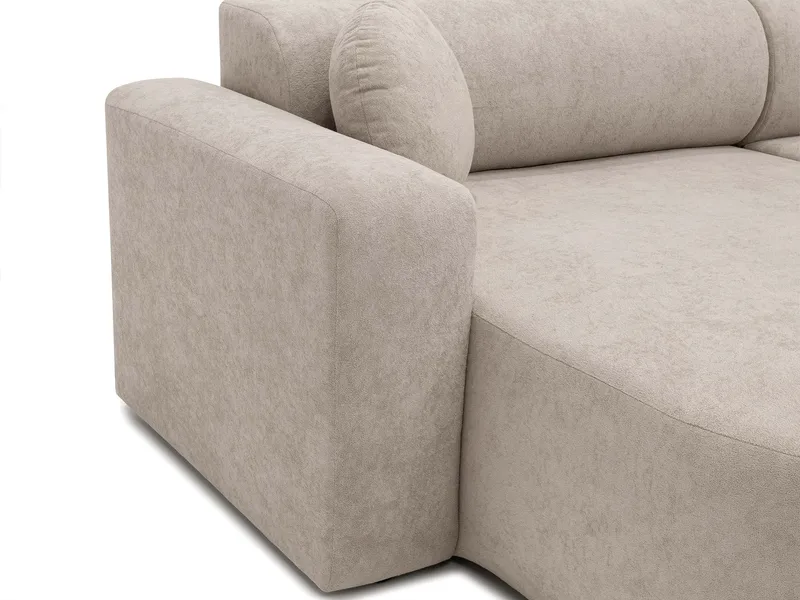 Hanish Sovesofa med dobbel sjeselong 5-seter - Beige - Møbler - Sofaer - Sovesofaer