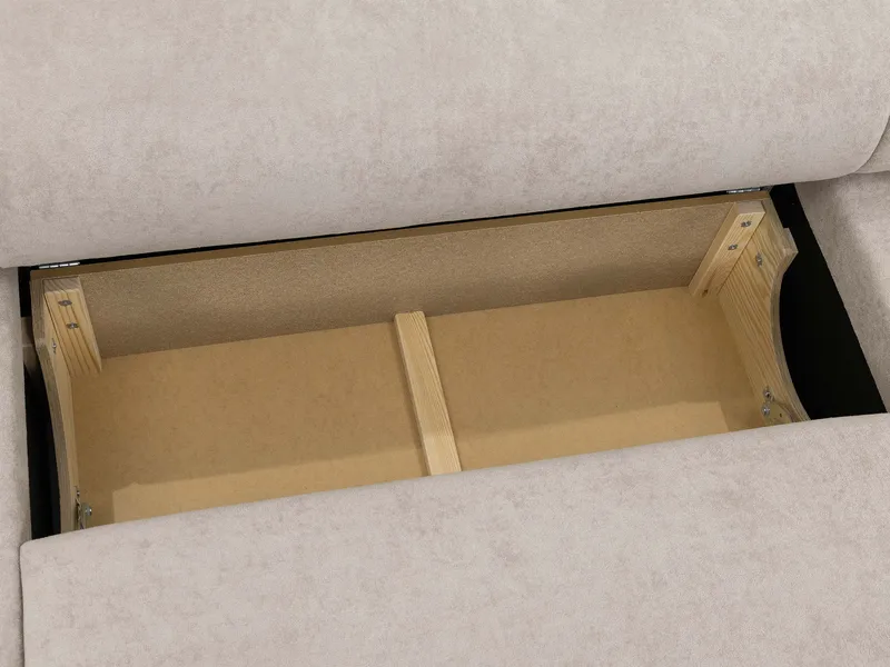 Hanish Sovesofa med dobbel sjeselong 5-seter - Beige - Møbler - Sofaer - Sovesofaer