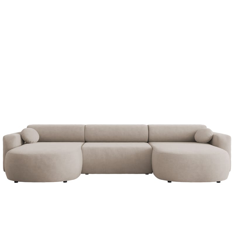 Hanish Sovesofa med dobbel sjeselong 5-seter, Beige