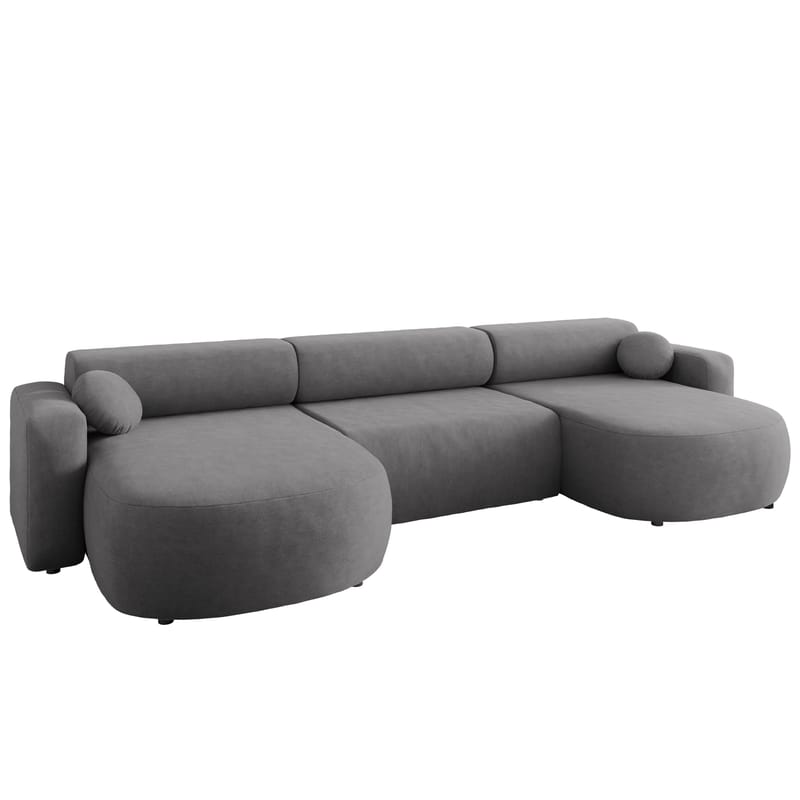 Hanish Sovesofa med dobbel sjeselong 5-seter - Grå - Møbler - Sofaer - Sovesofaer
