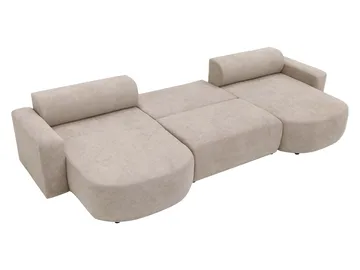 Hanish Sovesofa med dobbel sjeselong 5-seter - Hvit - Møbler - Sofaer - Sovesofaer