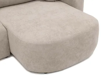Hanish Sovesofa med dobbel sjeselong 5-seter - Hvit - Møbler - Sofaer - Sovesofaer