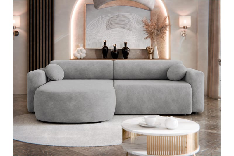 Hanish Sovesofa med Sjeselong 3-seter - Grå - Møbler - Sofaer - Sovesofaer