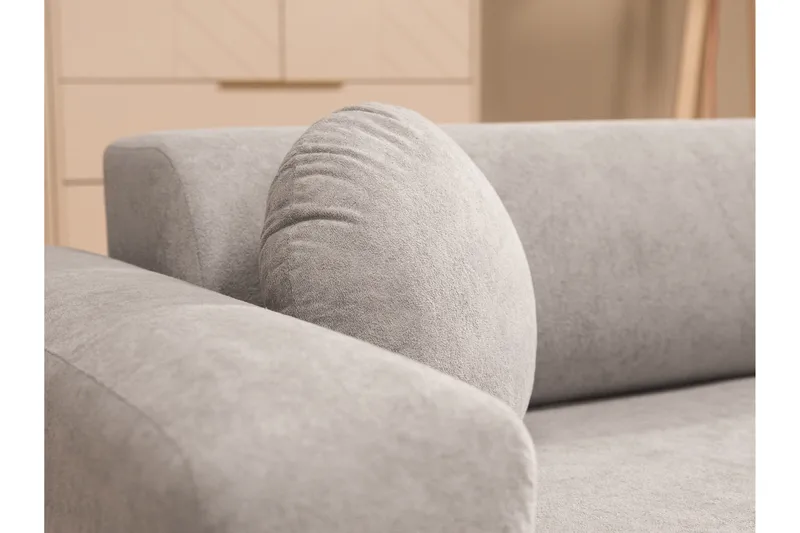 Hanish Sovesofa med Sjeselong 3-seter - Grå - Møbler - Sofaer - Sovesofaer