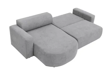Hanish Sovesofa med Sjeselong 3-seter i Plysj - Beige - Møbler - Sofaer - Sovesofaer