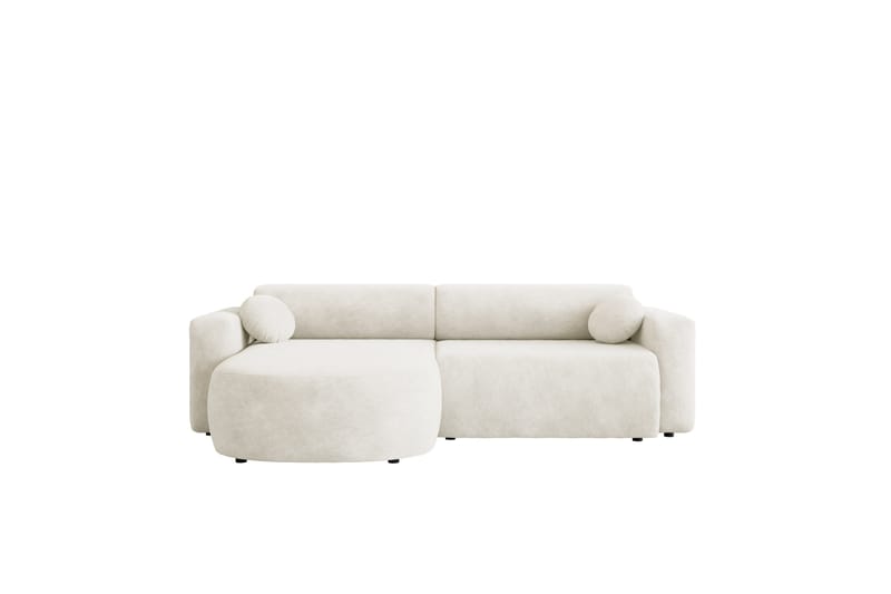Hanish Sovesofa med Sjeselong 3-seter i Plysj - Beige - Møbler - Sofaer - Sovesofaer