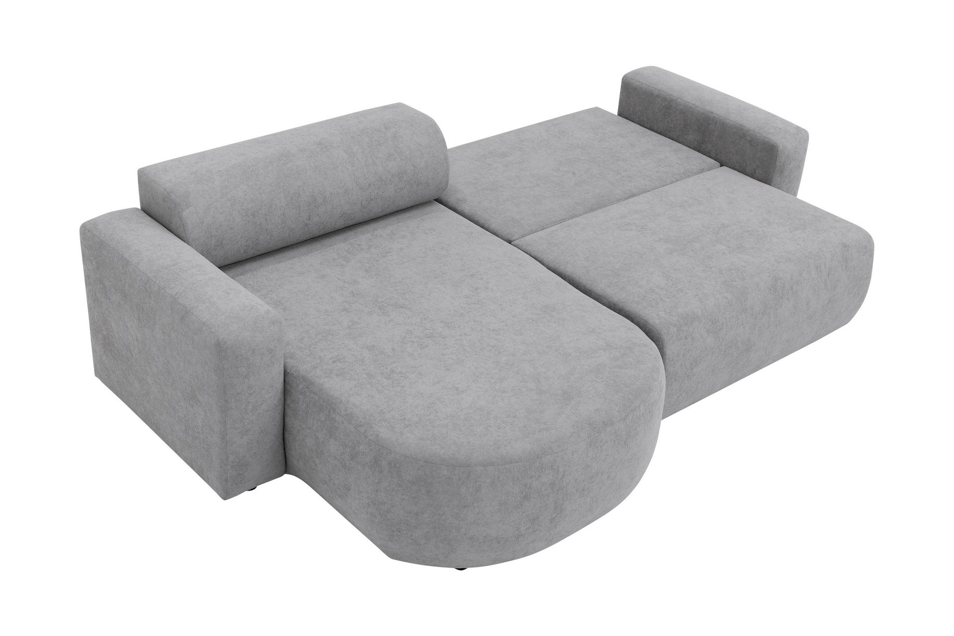 Hanish Sovesofa med Sjeselong 3-seter i Plysj - Beige - Møbler - Sofaer - Sovesofaer