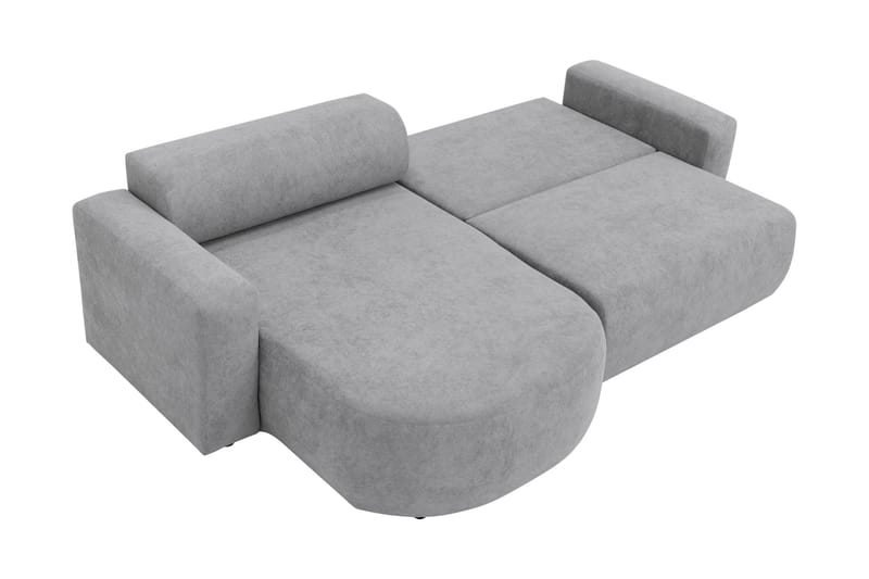 Hanish Sovesofa med Sjeselong 3-seter i Plysj - Beige - Møbler - Sofaer - Sovesofaer