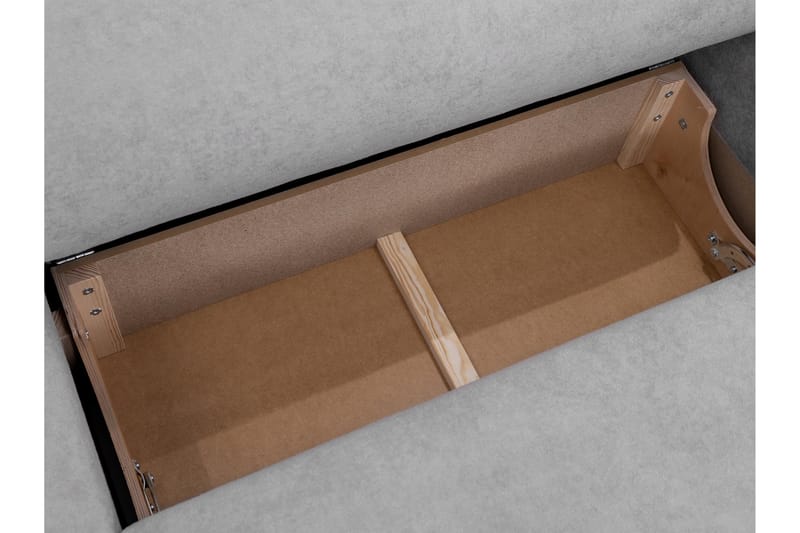 Hanish Sovesofa med Sjeselong 3-seter i Plysj - Beige - Møbler - Sofaer - Sovesofaer