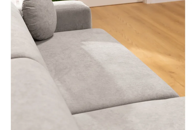 Hanish Sovesofa med Sjeselong 3-seter i Plysj - Beige - Møbler - Sofaer - Sovesofaer