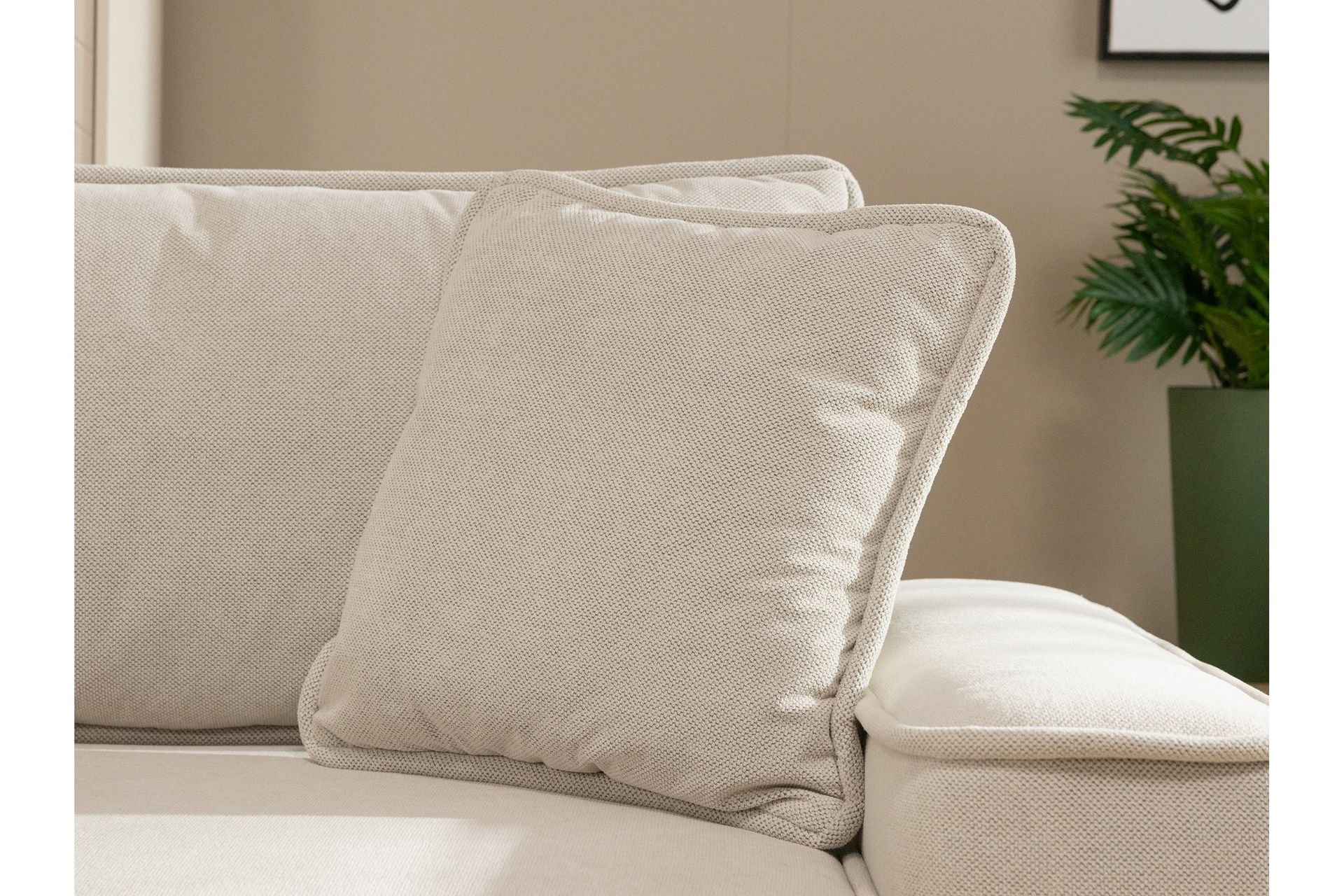 Harak Sovesofa med Sjeselong 3-seter i Plysj - Beige - Møbler - Sofaer - Sovesofaer