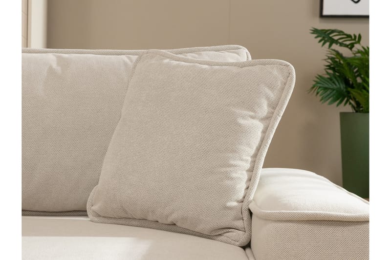 Harak Sovesofa med Sjeselong 3-seter i Plysj - Grå - Møbler - Sofaer - Sovesofaer