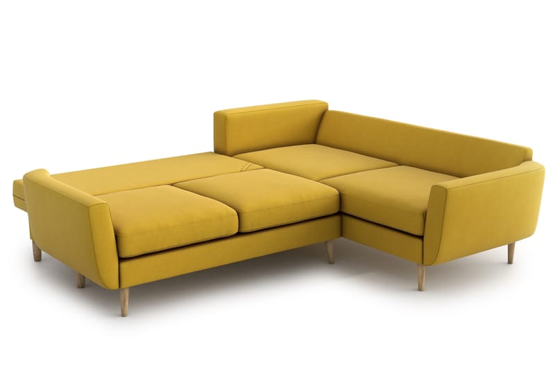 Harrisa Sovesofa med Divan - Gul - Møbler - Sofaer - Sovesofaer