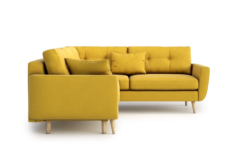Harrisa Sovesofa med Divan - Gul - Møbler - Sofaer - Sovesofaer