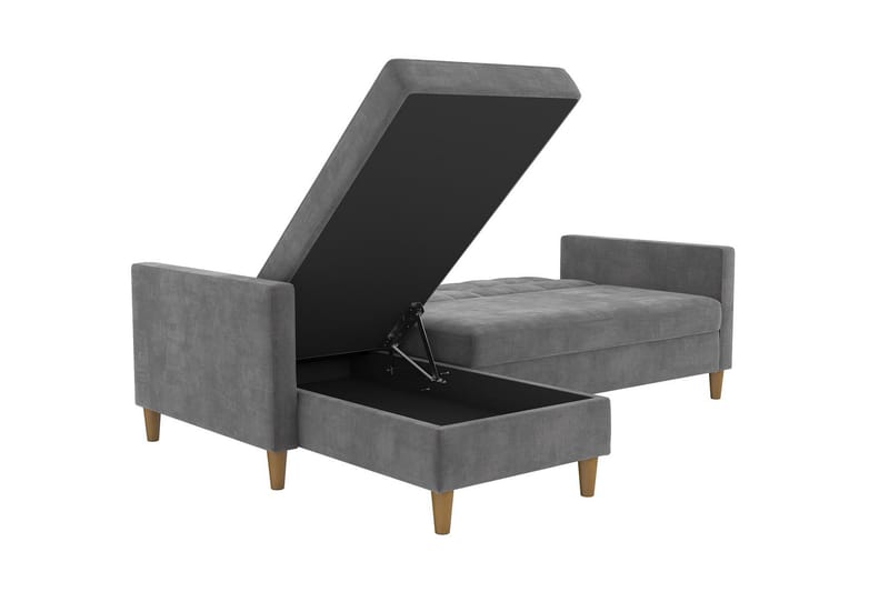 Hartford 3-sits Divansovesofa Grå - Dorel Home - Møbler - Sofaer - Sovesofaer - Sovesofa divan