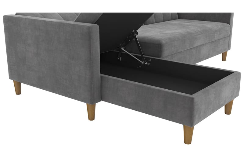 Hartford 3-sits Divansovesofa Grå - Dorel Home - Møbler - Sofaer - Sovesofaer - Sovesofa divan