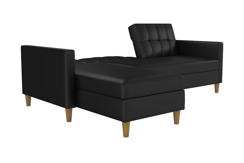 Hartford 3-sits Divansovesofa Kunstlær/Svart - Dorel Home - Møbler - Sofaer - Sovesofaer
