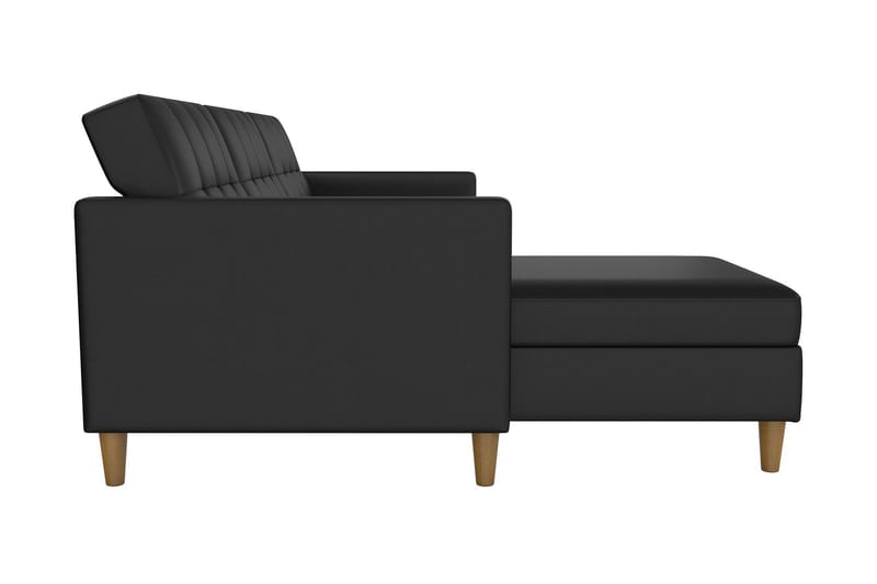 Hartford 3-sits Divansovesofa Kunstlær/Svart - Dorel Home - Møbler - Sofaer - Sovesofaer