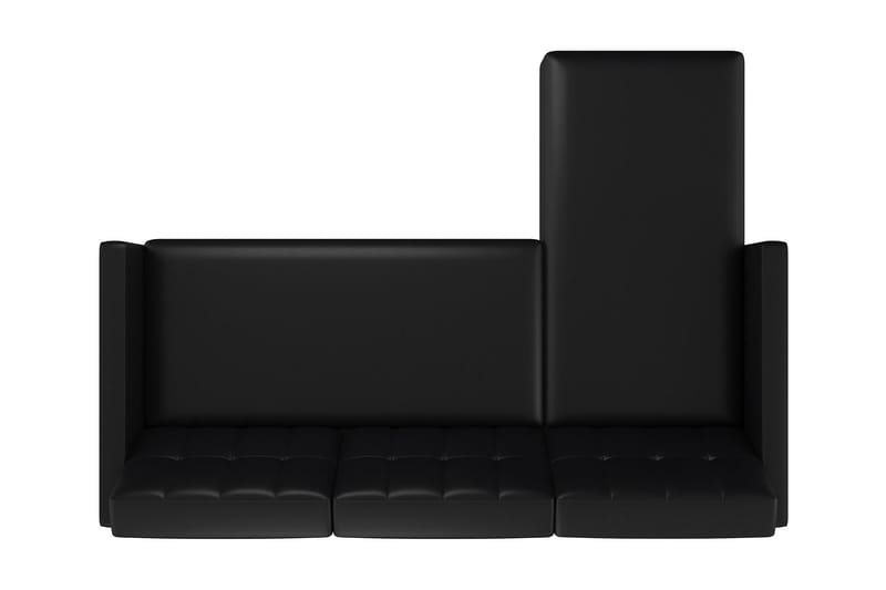 Hartford 3-sits Divansovesofa Kunstlær/Svart - Dorel Home - Møbler - Sofaer - Sovesofaer