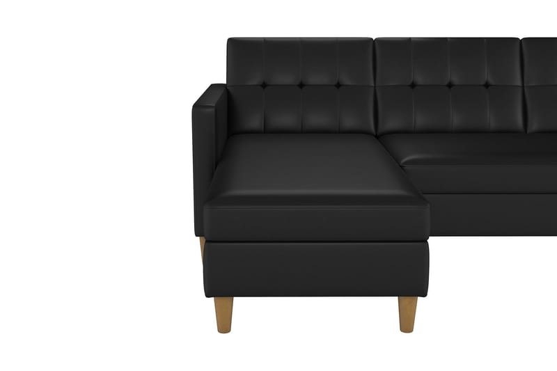 Hartford 3-sits Divansovesofa Kunstlær/Svart - Dorel Home - Møbler - Sofaer - Sovesofaer
